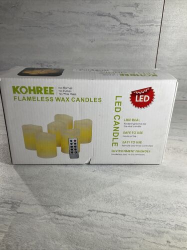 Kohree Real Wax Candle LED Flameless Candle Remote Control Candles Battery Oper (6922780410039)